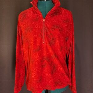 Red Quarter-Zip Pullover